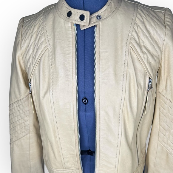 Rebecca Taylor Yellow Lamb Leather Jacket - Picture 4 of 14